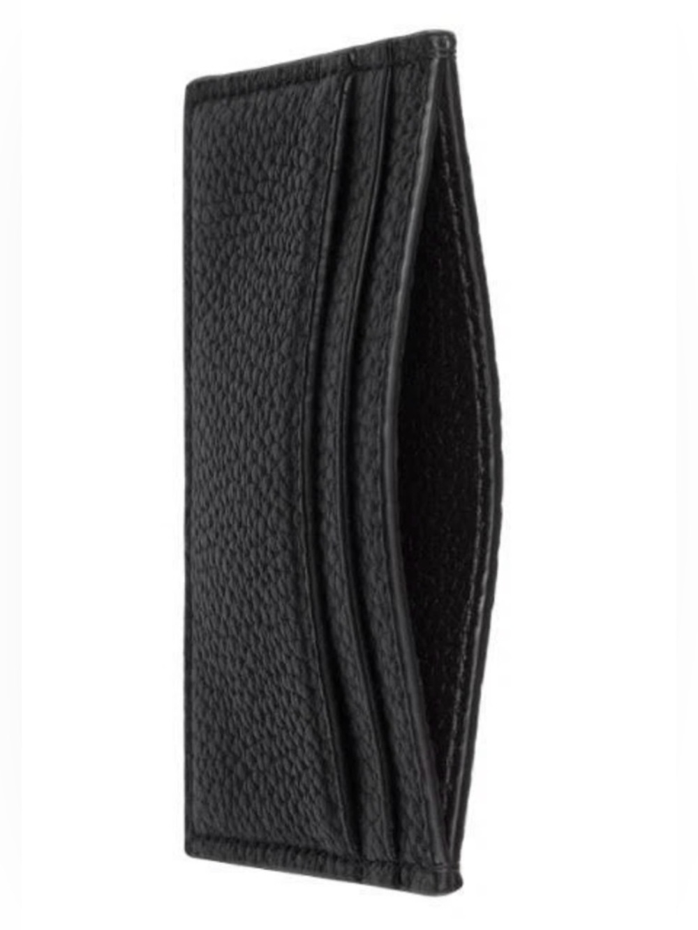 NEW GUCCI BLACK LEATHER LETTERING LOGO CARD CASE WALLET W/BOX - Picture 5 of 7